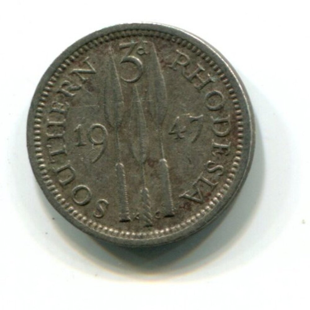 1947 Southern Rhodesia 3 Pence Coin (b475-3)